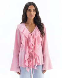 Nile Cascade Ruffle Blouse